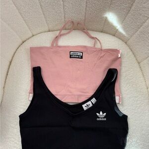 Adidas Originals Pink & Black Crop Tops Bundle